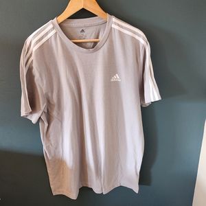 Men's Adidas Shirt Sleeve Grey T-shirt Size XL
